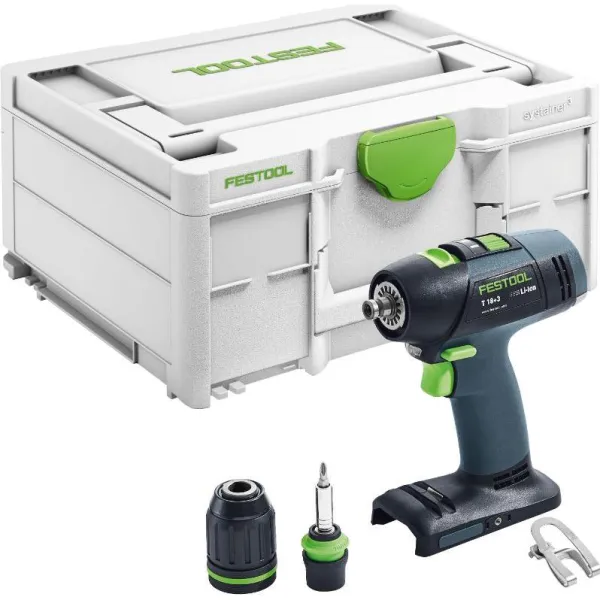 Festool Cordless Drill/Driver T 18+3-Basic in Systainer3