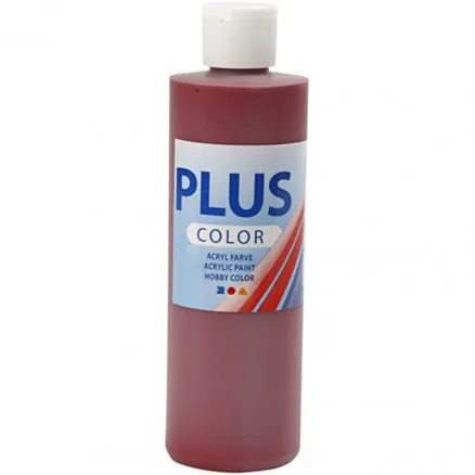 Plus Color hobby paint, glossy red, 250 ml/1 bottle.
