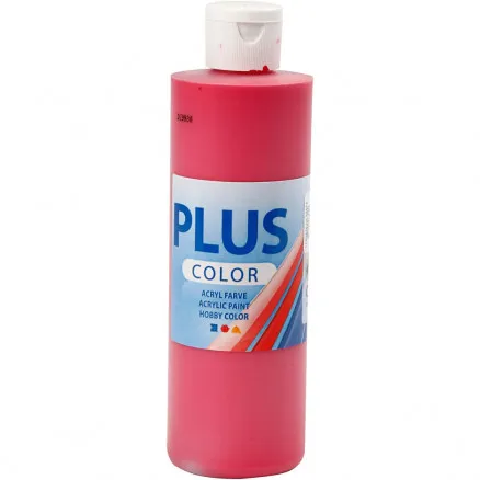 Plus Color hobby paint, primary red, 250 ml/1 bottle.