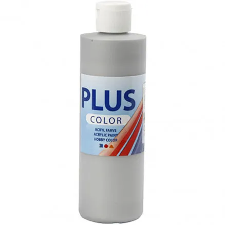 Plus Color hobby paint, silver, 250 ml/1 bottle.