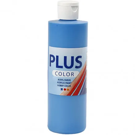 Plus Color hobby paint, primary blue, 250 ml/1 bottle.