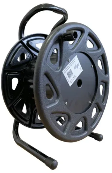 Blue Electric Cable Reel for Flex-Line with wheels max 25 m