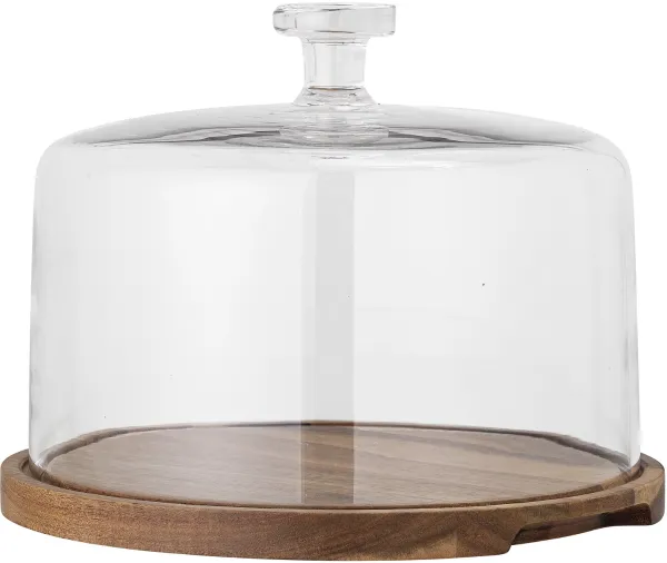 Nici, Cake stand with lid, Acacia wood
