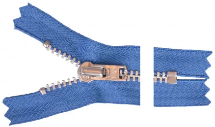 YKK Zip Aluminium 22cm 4mm Blue