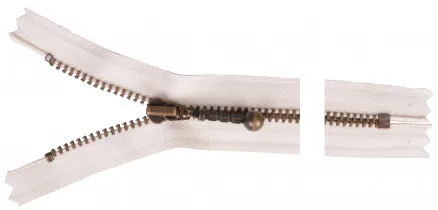 YKK Zip Antique Brass 12cm 4mm Natural