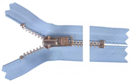 YKK Zip Aluminium 22cm 4mm Light Blue