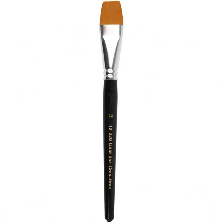 Gold Line Brushes, L: 21 cm, W: 24 mm, flat, 6 pcs/6 pk.