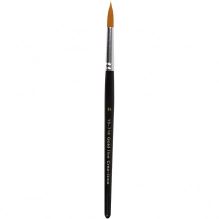 Gold Line Brushes, L: 20 cm, W: 7 mm, round, 6 pcs/6 pk.