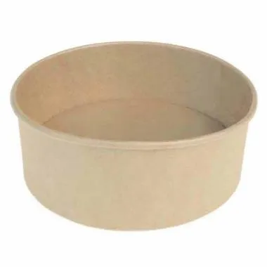 Salad bowl Catersource round 1000 ml Ø150 mm x 78 mm brown kraft with PE