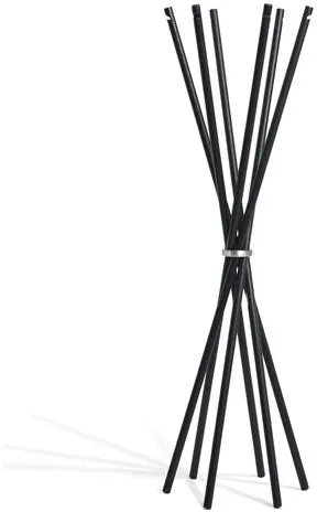 Møbel Copenhagen Coat Clothes Stand Black Lacquered Ash/Polished Aluminium
